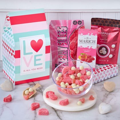 Valentines Day Candy Salad Gift Box