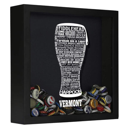 Vermont Beer Typography Shadow Box