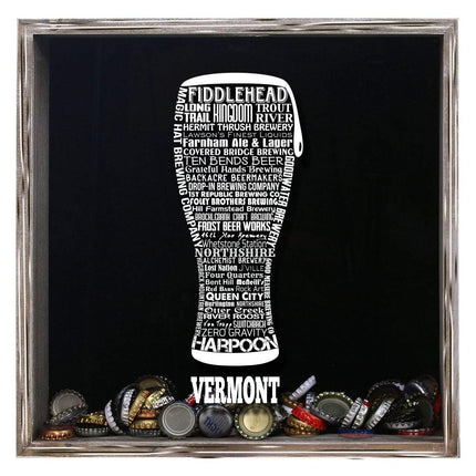 Vermont Beer Typography Shadow Box