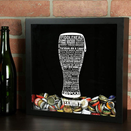 Vermont Beer Typography Shadow Box