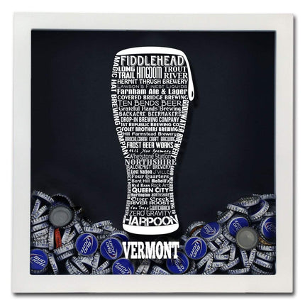 Vermont Beer Typography Shadow Box