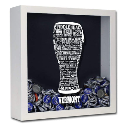 Vermont Beer Typography Shadow Box