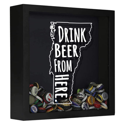 Vermont Drink Beer From Here Beer Cap Shadow Box