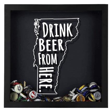 Vermont Drink Beer From Here Beer Cap Shadow Box