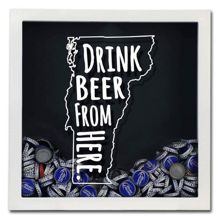 Vermont Drink Beer From Here Beer Cap Shadow Box