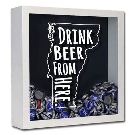 Vermont Drink Beer From Here Beer Cap Shadow Box
