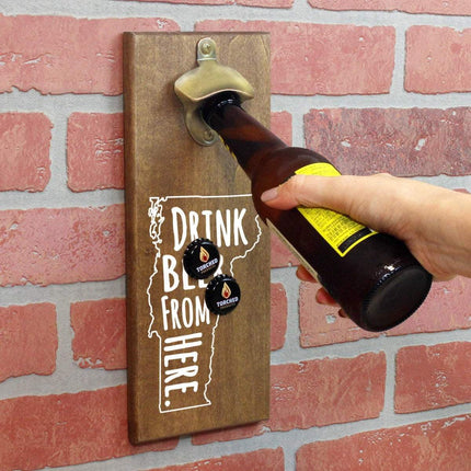 Vermont Drink Beer From Here Cap Catching Magnetic Bottle Opener