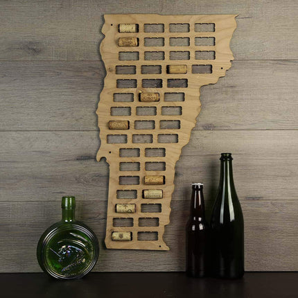 Vermont Wine Cork Map