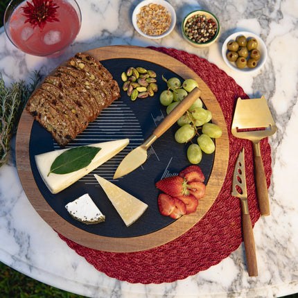 Star Wars Death Star - Insignia Acacia and Slate Serving Board with Cheese Tools
