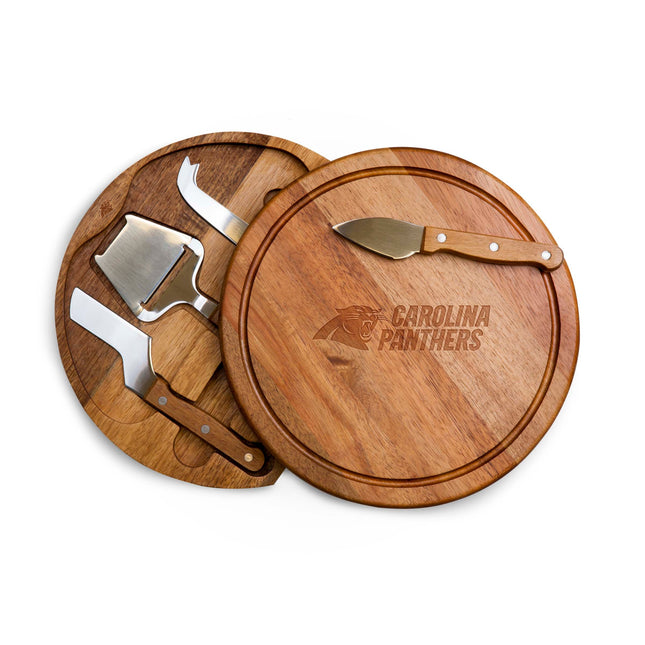 Carolina Panthers - Acacia Circo Cheese Cutting Board & Tools Set