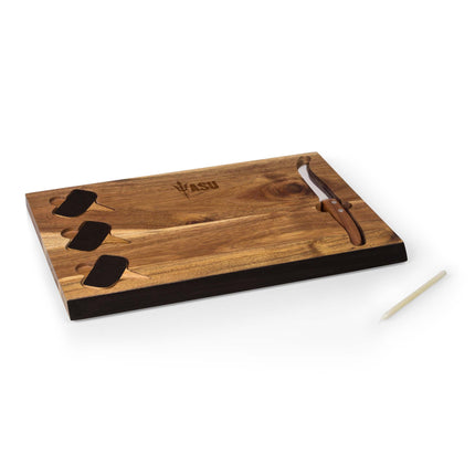 Arizona State Sun Devils Delio Acacia Cheese Cutting Board & Tools Set