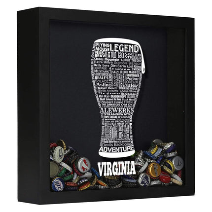 Virginia Beer Typography Shadow Box
