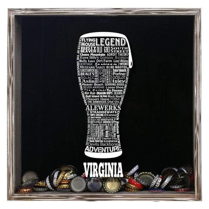 Virginia Beer Typography Shadow Box