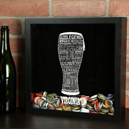 Virginia Beer Typography Shadow Box