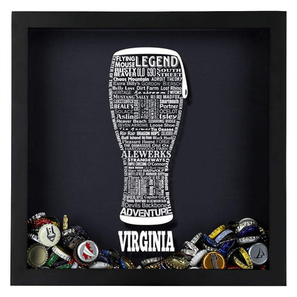 Virginia Beer Typography Shadow Box