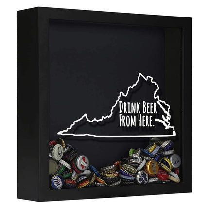 Virginia Drink Beer From Here Beer Cap Shadow Box