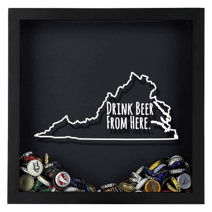 Virginia Drink Beer From Here Beer Cap Shadow Box