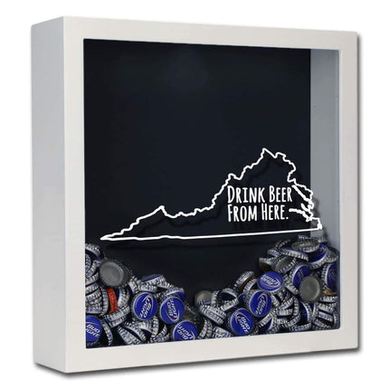 Virginia Drink Beer From Here Beer Cap Shadow Box