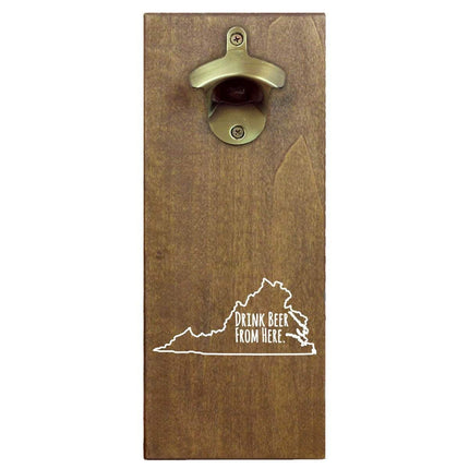 Virginia Drink Beer From Here Cap Catching Magnetic Bottle Opener