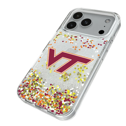 Virginia Tech Hokies Confetti Glitter Phone Case for Apple iPhone