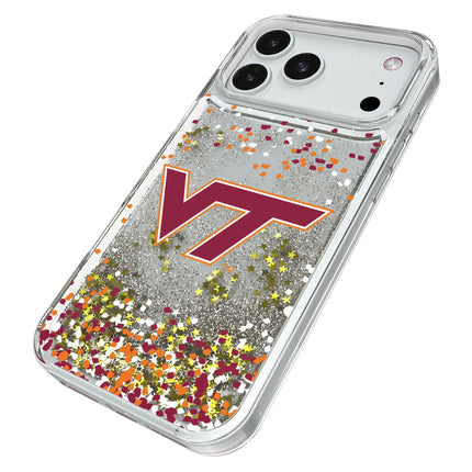 Virginia Tech Hokies Confetti Glitter Phone Case for Apple iPhone