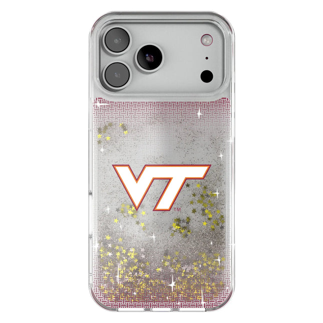 Virginia Tech Hokies Linen Glitter Phone Case for Apple iPhone