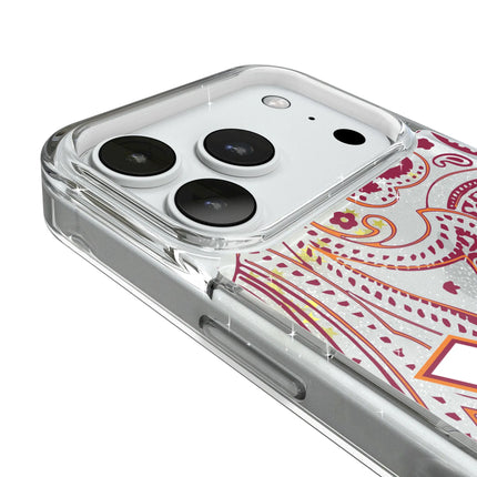Virginia Tech Hokies Paisley Glitter Phone Case for Apple iPhone