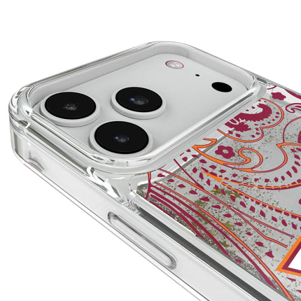 Virginia Tech Hokies Paisley Glitter Phone Case for Apple iPhone