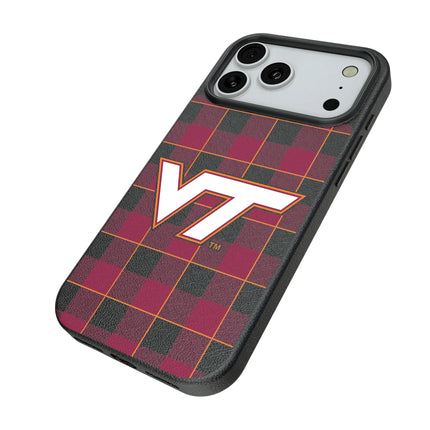 Virginia Tech Hokies Plaid MagSafe Compatible Phone Case for Apple iPhone