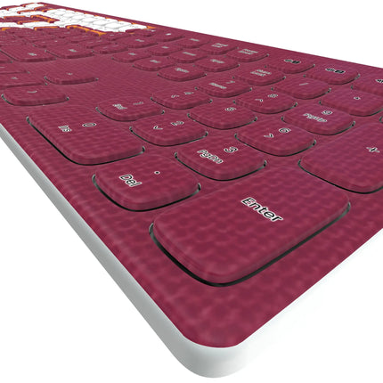 Virginia Tech Hokies Solid Curved Wireless Keyboard