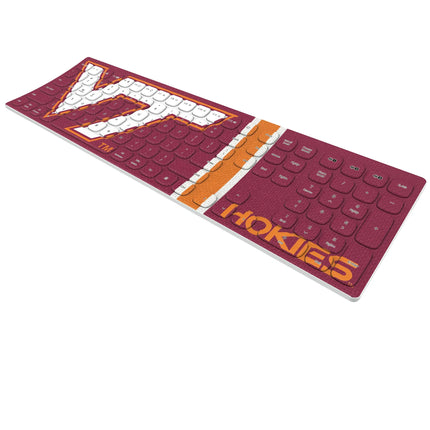 Virginia Tech Hokies Stripe Curved Wireless Keyboard
