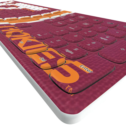 Virginia Tech Hokies Stripe Curved Wireless Keyboard