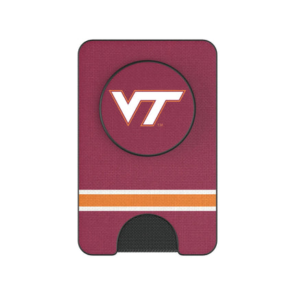 Virginia Tech Hokies Stripe PopSockets MagSafe-Compatible PopWallet+