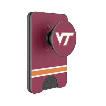 Virginia Tech Hokies Stripe PopSockets MagSafe-Compatible PopWallet+