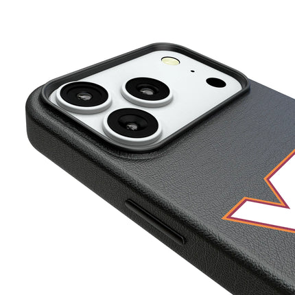 Virginia Tech Hokies Text Backdrop MagSafe Compatible Phone Case for Apple iPhone