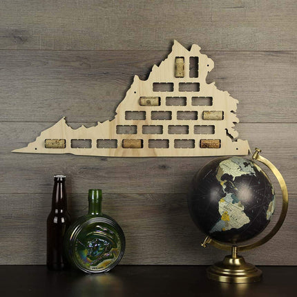 Virginia Wine Cork Map