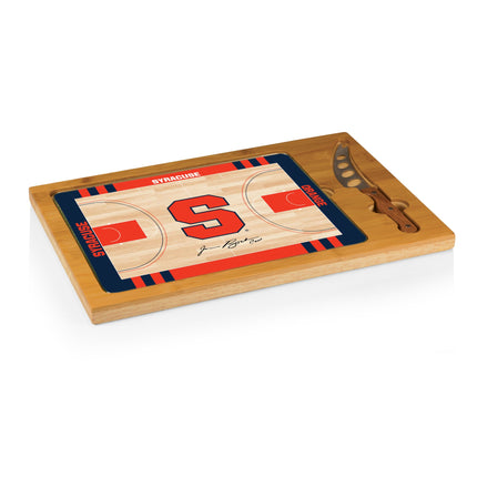 Syracuse Orange Basketball Court Glass Top Cutting Board & Knife Set