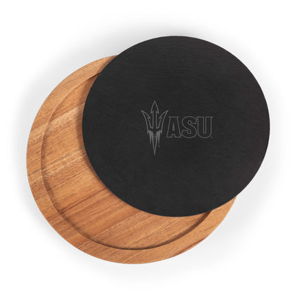 Arizona State Sun Devils Acacia & Slate Serving Board Cheese Tools