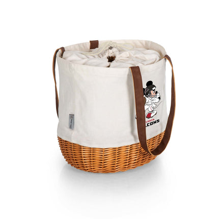 Atlanta Falcons Mickey Mouse - Coronado Canvas and Willow Basket Tote