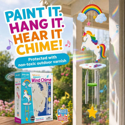 Unicorn Wind Chime Wood Craft & Paint Kit