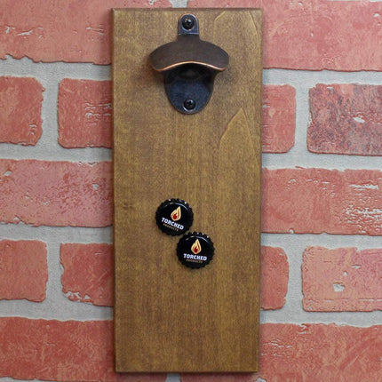 Wall Mounted Magnetic Bottle Opener - Holds over 100 Caps