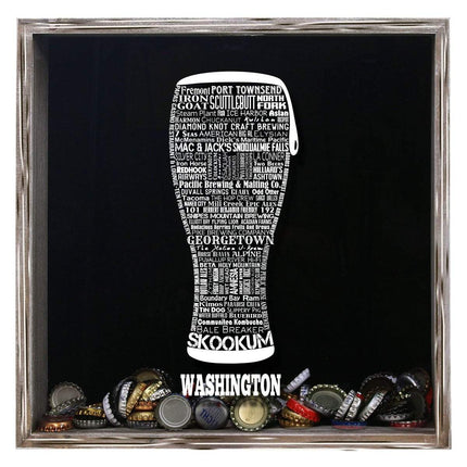Washington Beer Typography Shadow Box