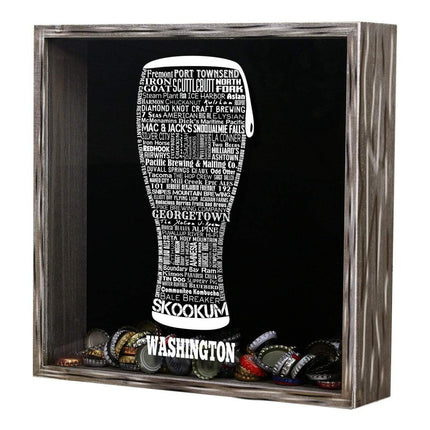 Washington Beer Typography Shadow Box