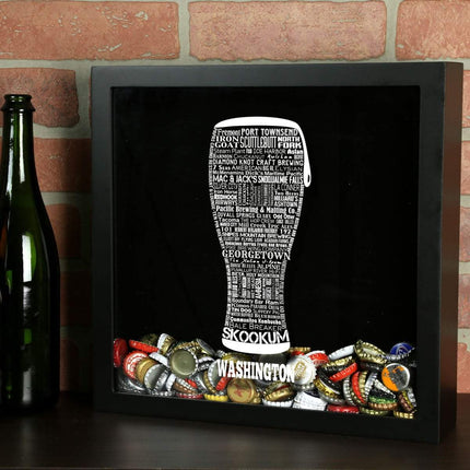 Washington Beer Typography Shadow Box