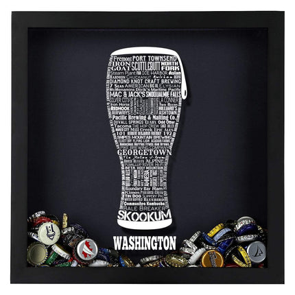 Washington Beer Typography Shadow Box