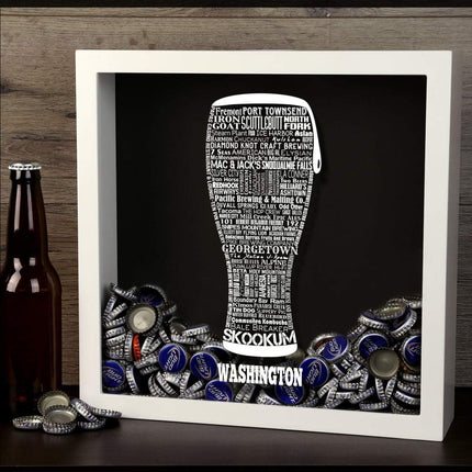 Washington Beer Typography Shadow Box