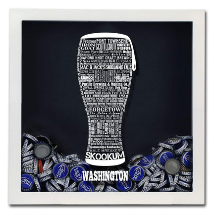 Washington Beer Typography Shadow Box