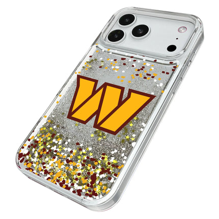 Washington Commanders Confetti Glitter Phone Case for Apple iPhone
