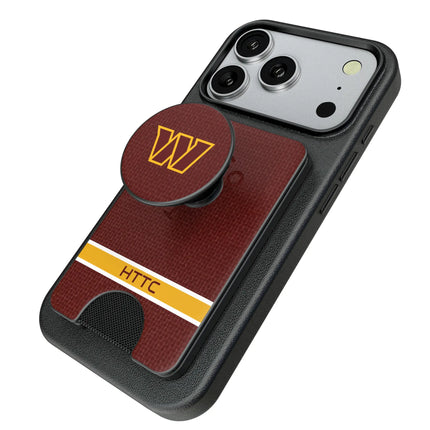 Washington Commanders Endzone Solid PopSockets MagSafe-Compatible PopWallet+