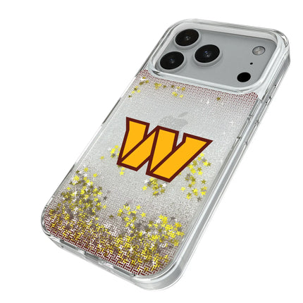 Washington Commanders Linen Glitter Phone Case for Apple iPhone